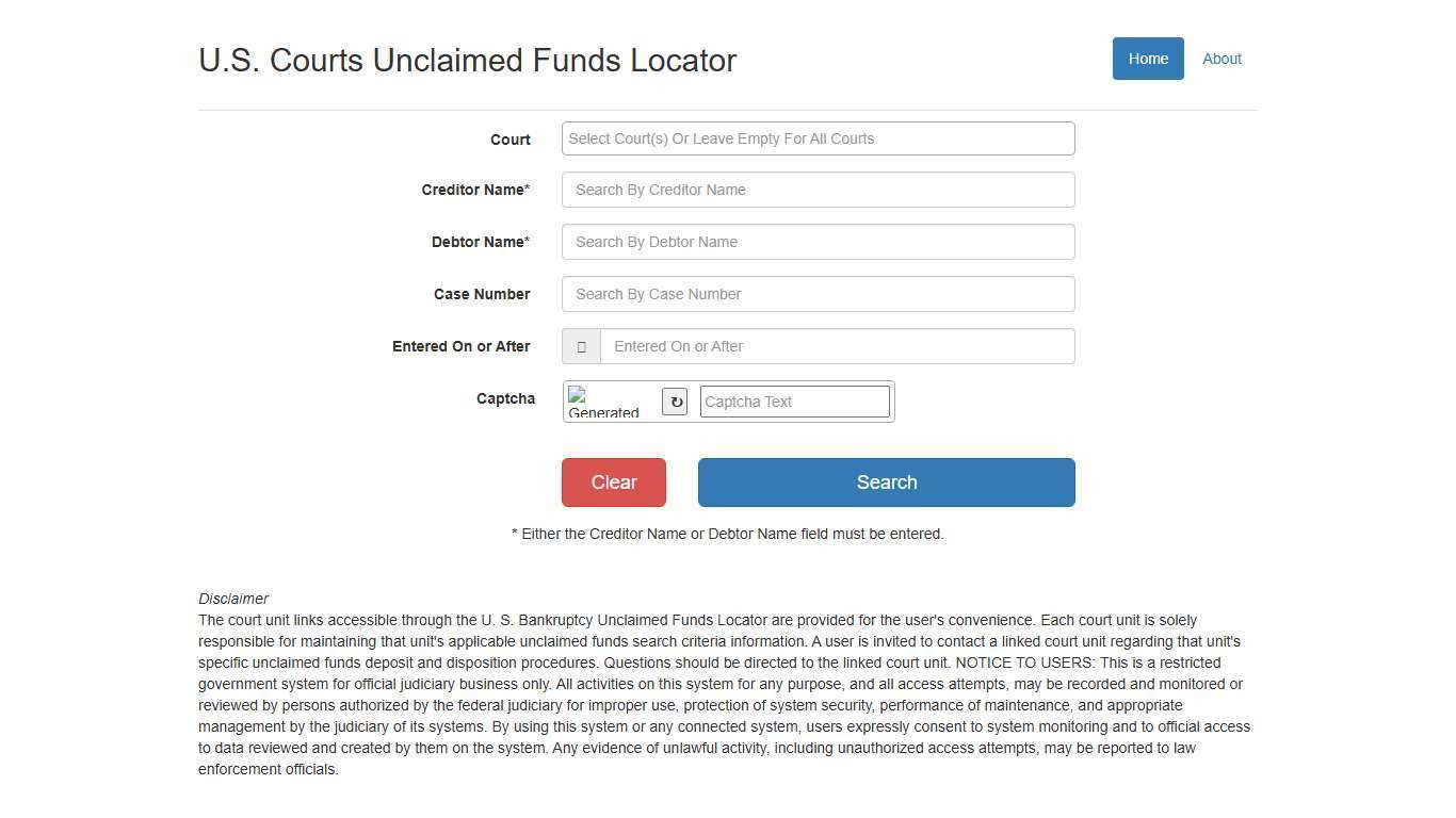 Unclaimed Funds Locator